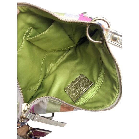 COACH Poppy Legacy multicolor sequin striped Hippie bag & wallet - Picture 15 of 15